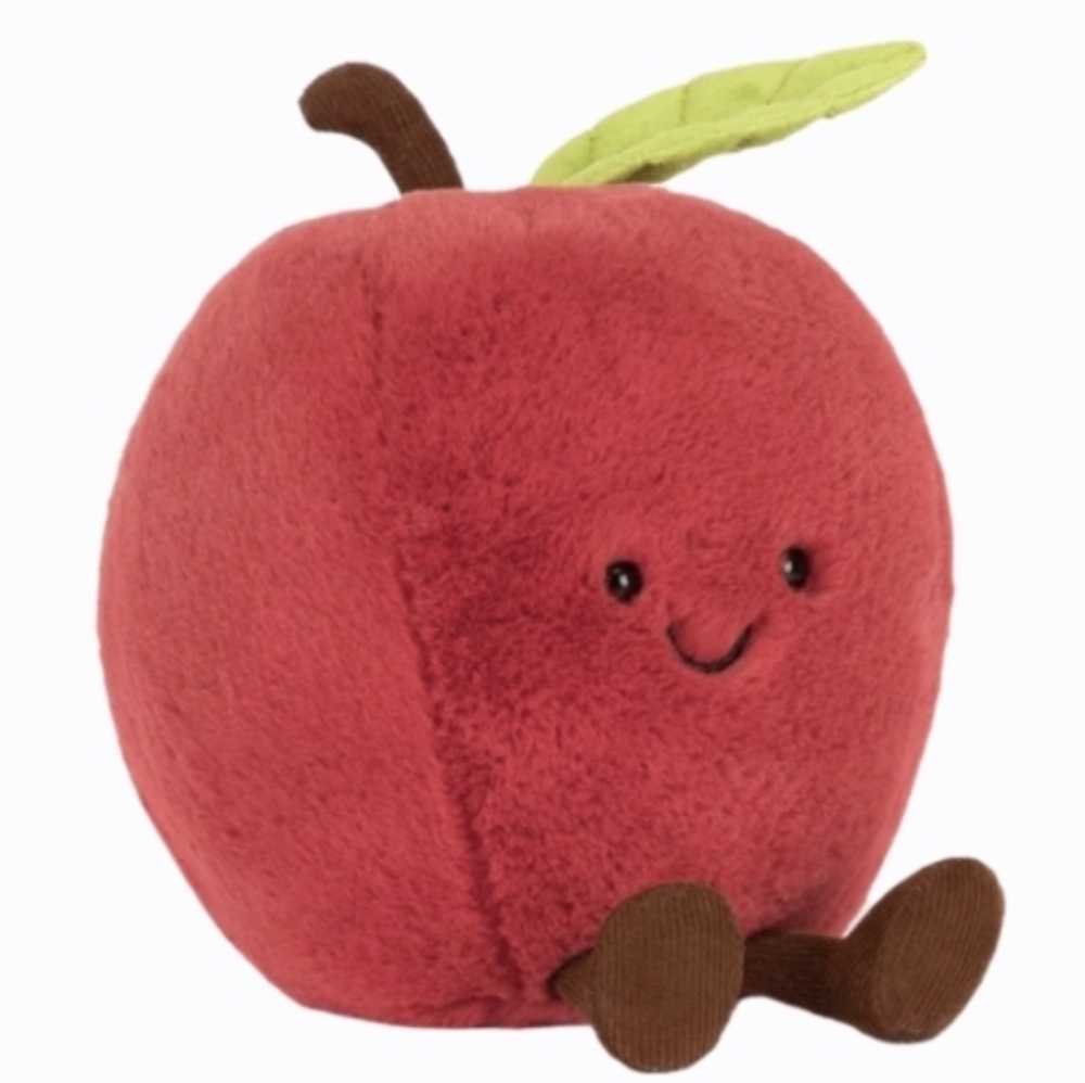Jellycat Amuseables Apple 6.3x5.5x5.1" Soft & Plush BNWT Authentic - Picture 1 of 3